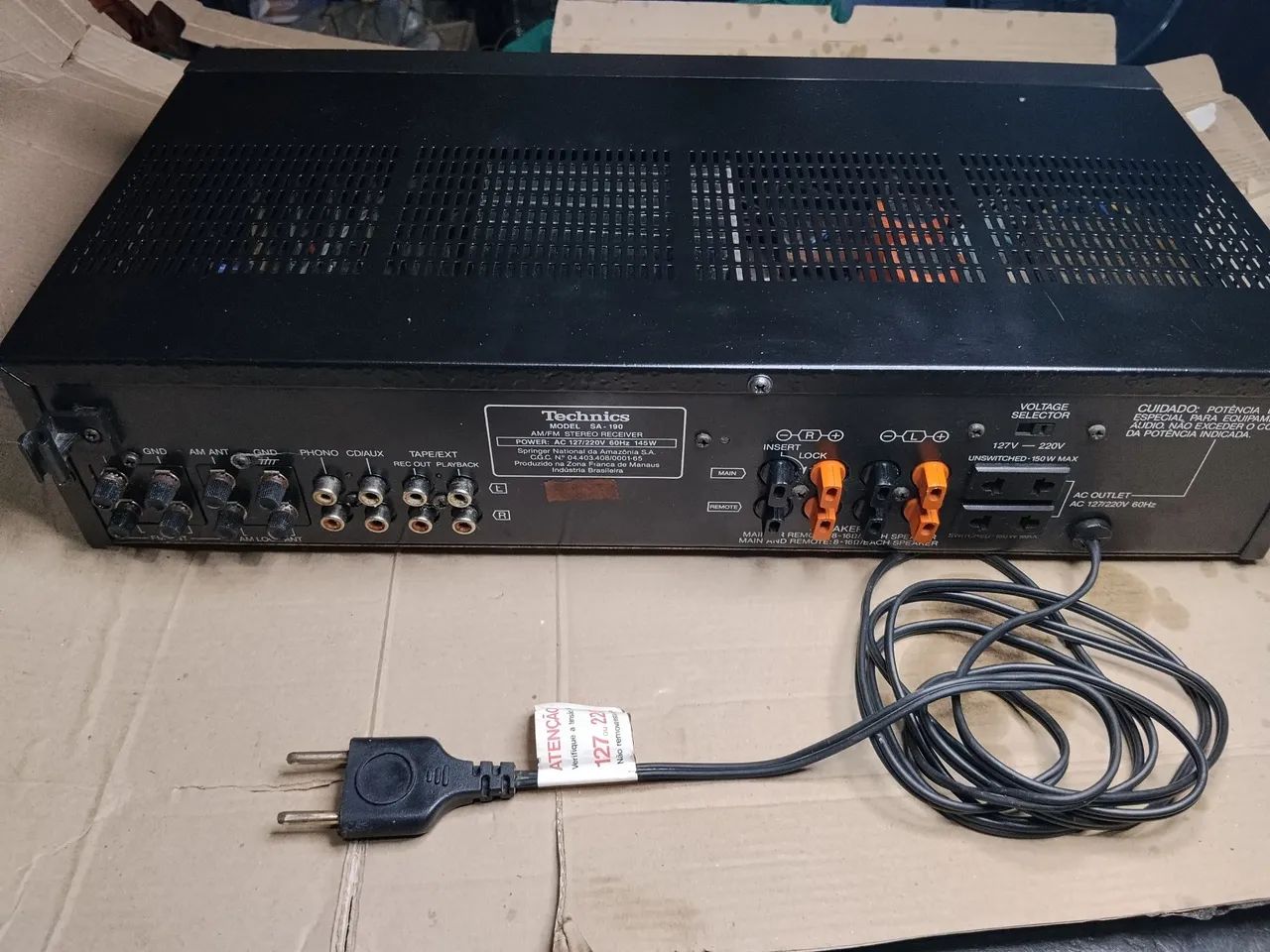 Technics SA-190 é um receiver estéreo - Foto 4
