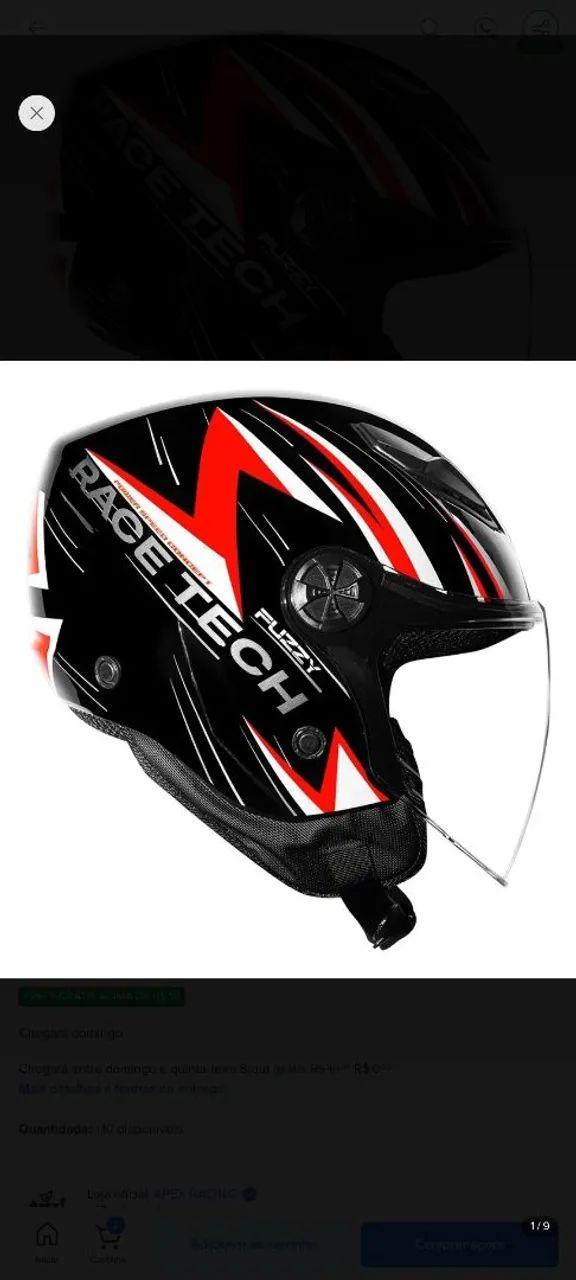 Capacete aberto rach tech fuzzy - Foto 2