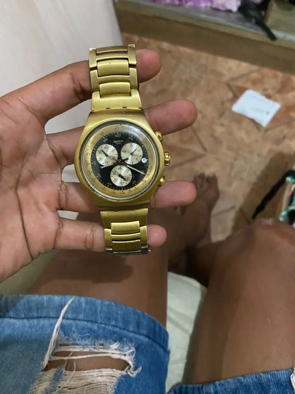 Swatch Cara preta zero