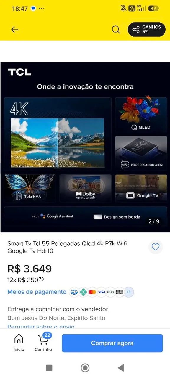 Tv TCL SMART QLED 55 Pol. - Foto 4