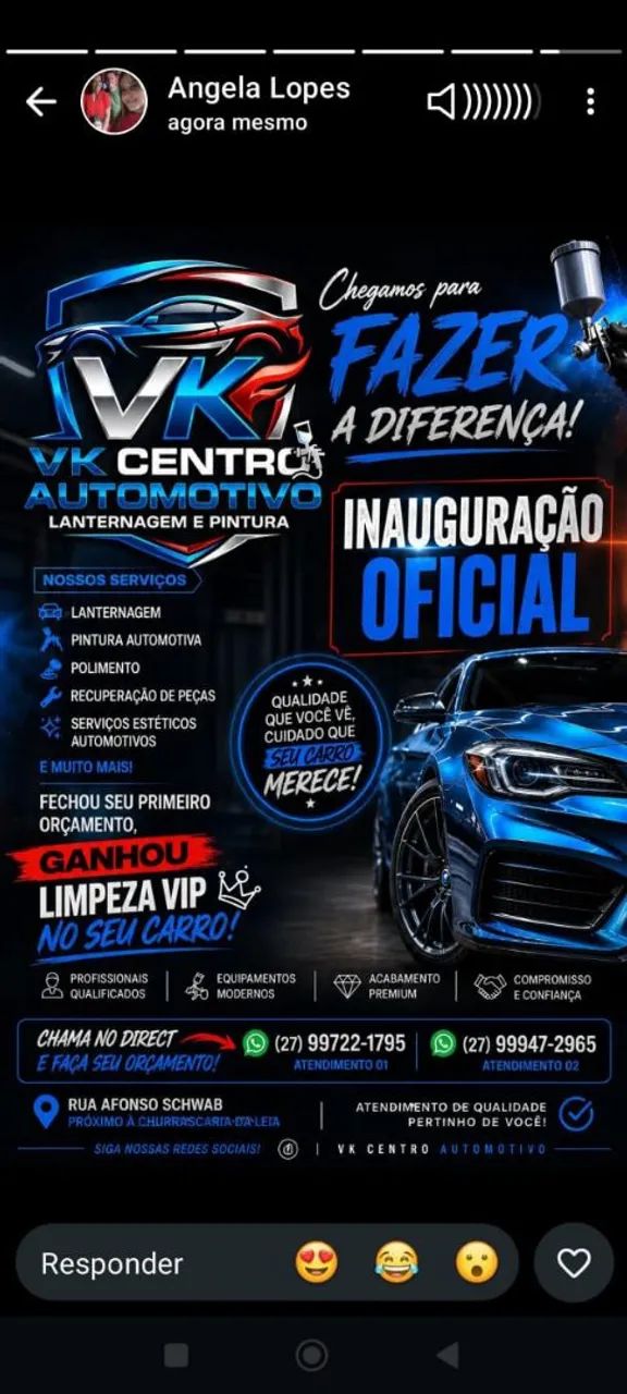 Oficina de lanternagem e estética automotiva 