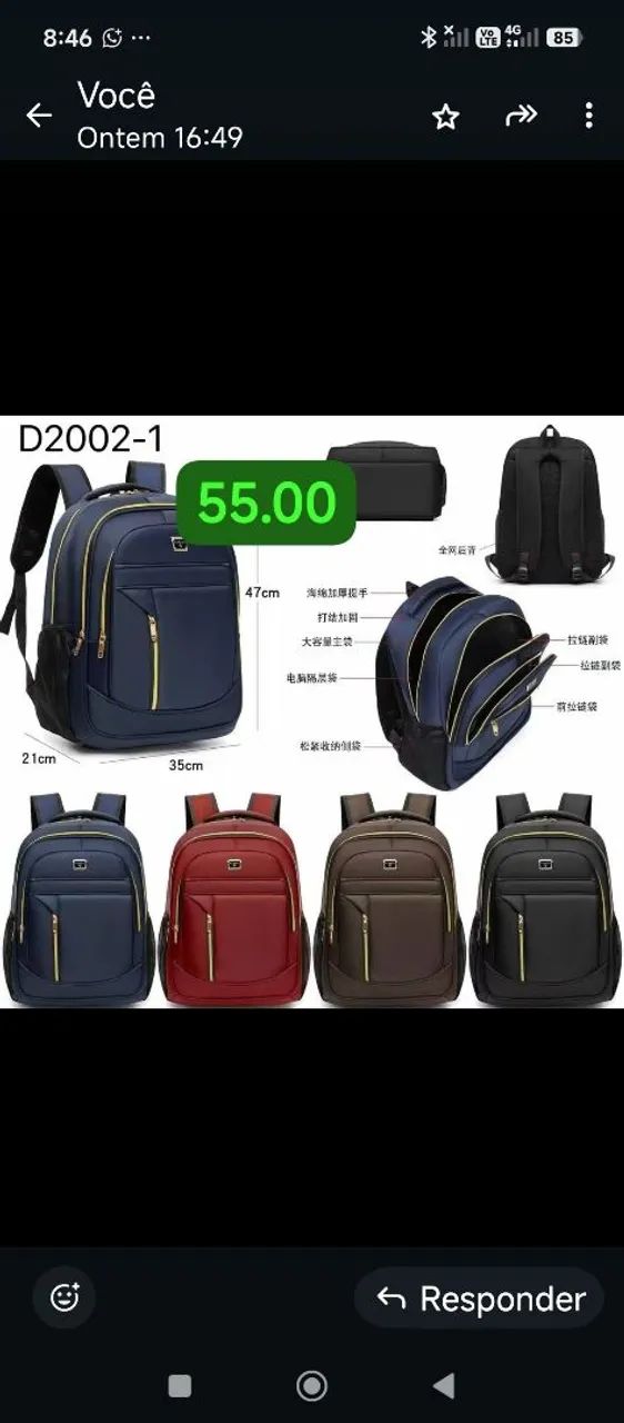 Bolsas a prova d'água c Zíper auto qualidade 