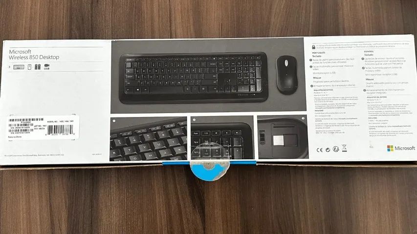 Kit Teclado e Mouse Sem Fio Microsoft Wireless 850 Desktop 