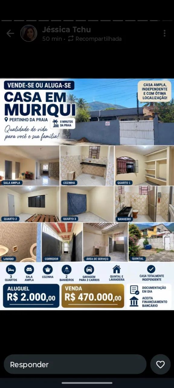 vendo casa muriqui  - Foto 2