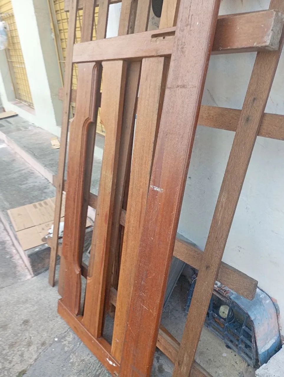 cama de casal de madeira 