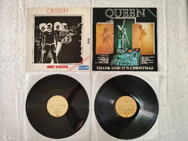 2 LPs Vinil Queen - One Vision e Thank God It's Christmas