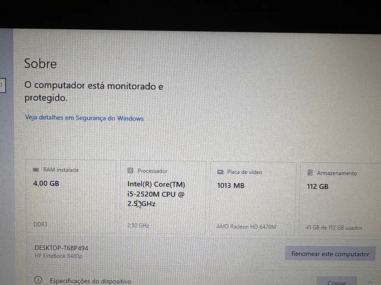 Notebook HP EliteBook Alumínio | Core i5 | SSD 120 | 4 Gb RAM - Foto 4