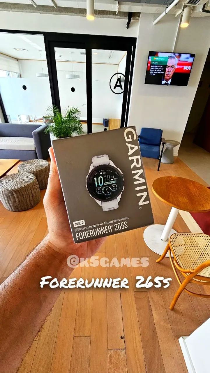 Garmin Forerunner 265S Branco Lacrado - RETIRE NO ESCRITÓRIO ABC SP 