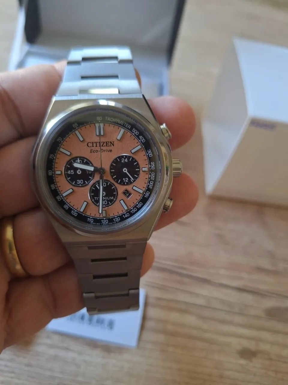 Relógio Citizen Zenshin CA4610-85Z Titanium Safira Eco-drive