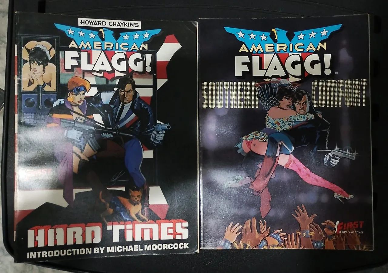 AMERICAN FLAGG HARD TIMES+ SOUTHERN CONFORT GRAPHIC NOVELS IMPORTADAS RARÍSSIMAS 1985