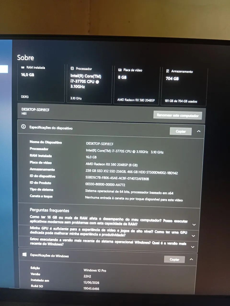 PC GAMER COMPLETO COM TODOS PERIFERICOS PEGANDO TUDO PERFEITAMENTE. - Foto 2