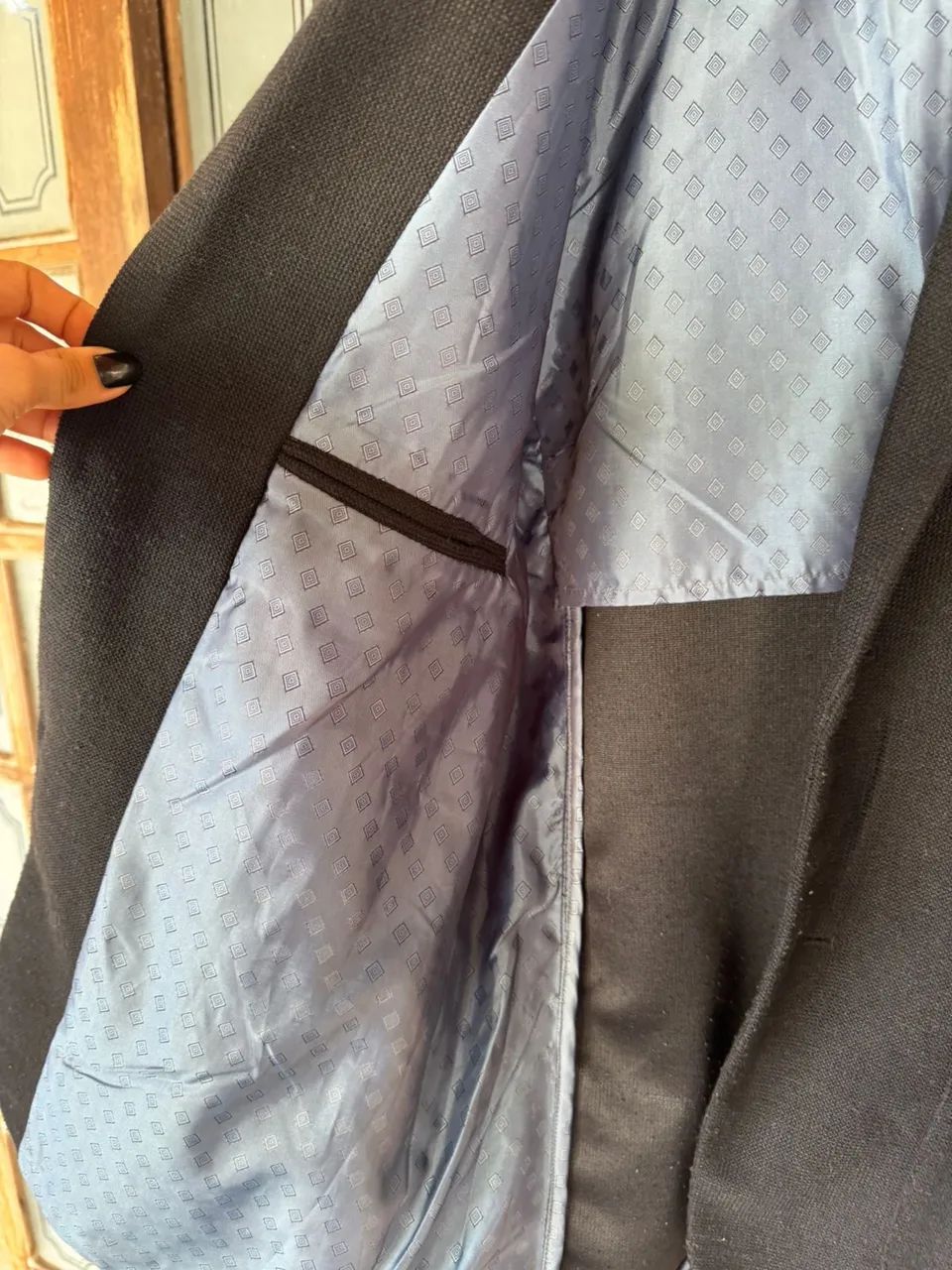 Blazer preto slim tng masculino  - Foto 3