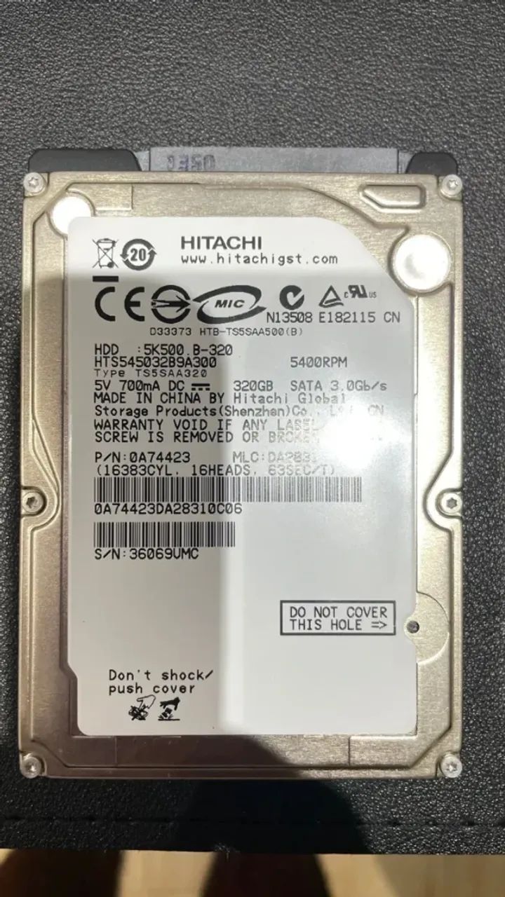 HD SATA 2,5" - 320 GB - HITACHI - (NOTEBOOK)