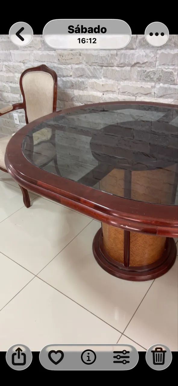 Mesa oval com 5 cadeiras - Foto 4
