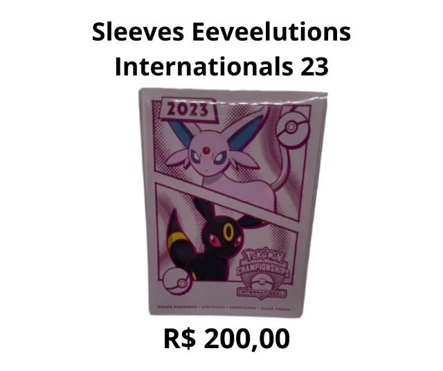 Pokémon - Sleeves protetores de cards das Eeveelutions - Internationals 2023 - LINDOS!!!!!