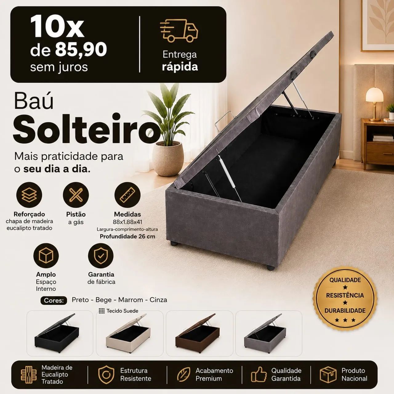 BAU SOLTEIRO BLINDADO 