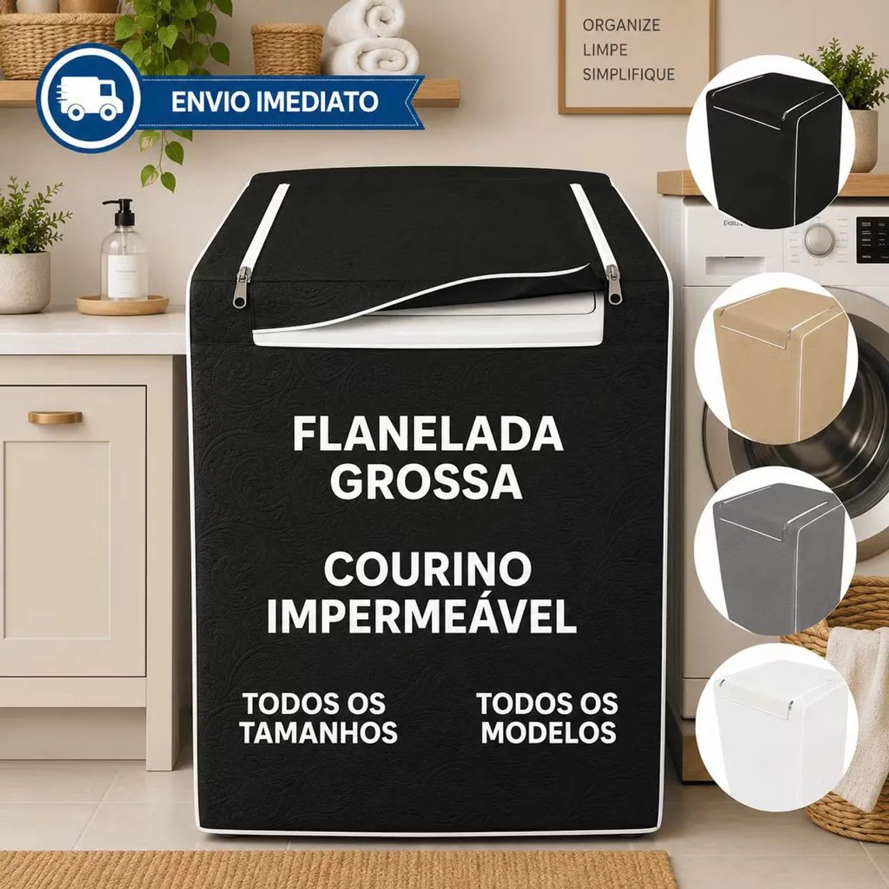 Capa Máquina Lavar  impermeável 