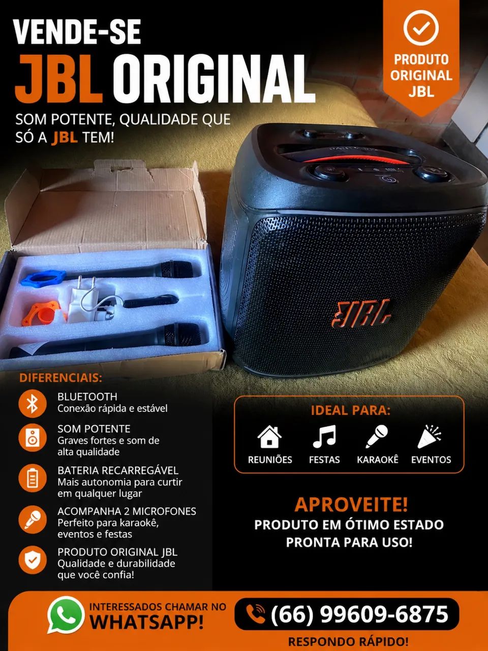 Vende-se jbl original com karaokê  - Foto 2