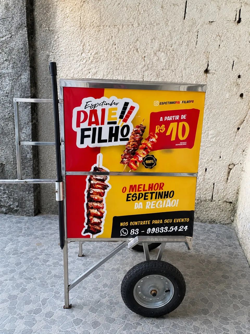 Carrinho de churrasco com cooler e bau  - Foto 2