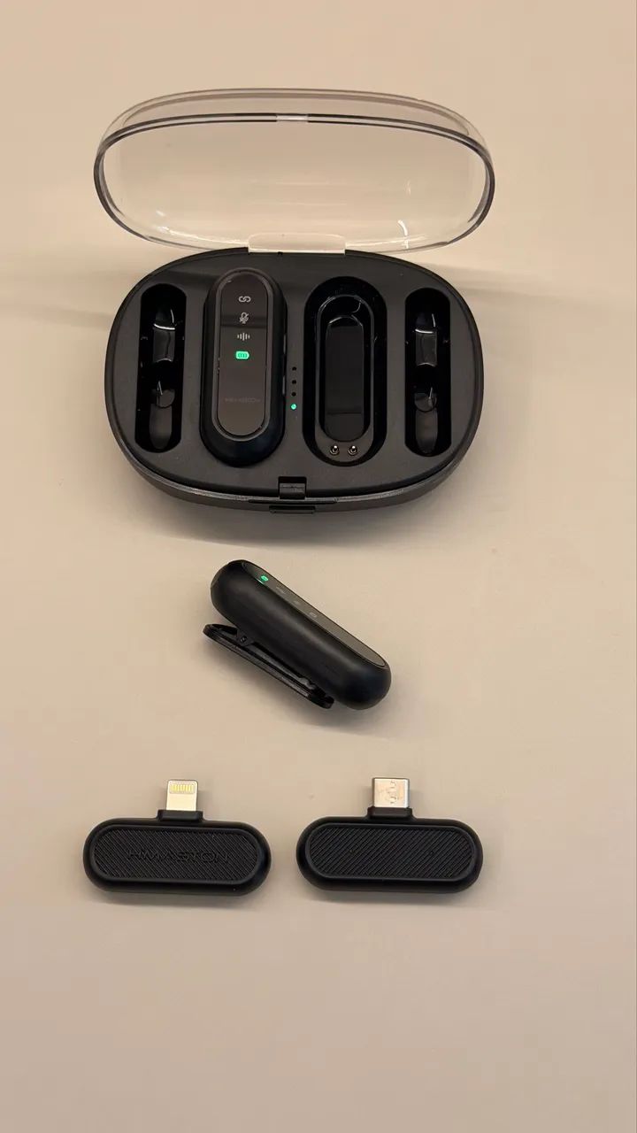 Microfone de Lapela Sem Fio H?Maston MK20 - Novo, Nunca Usado | Lightning e USB-C - Foto 2