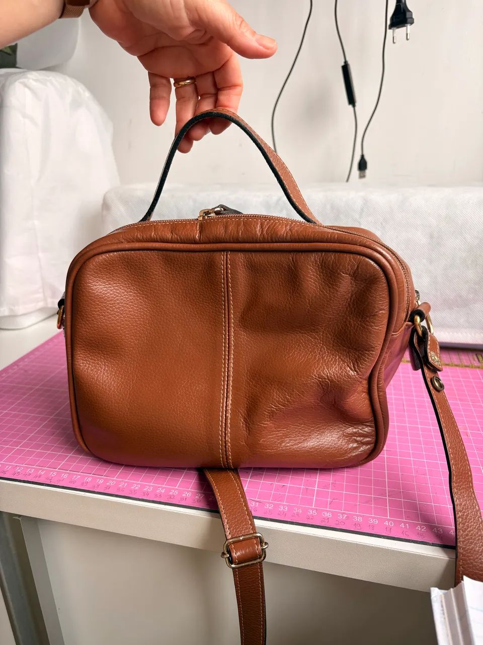 Bolsa em couro legítimo  - Foto 4