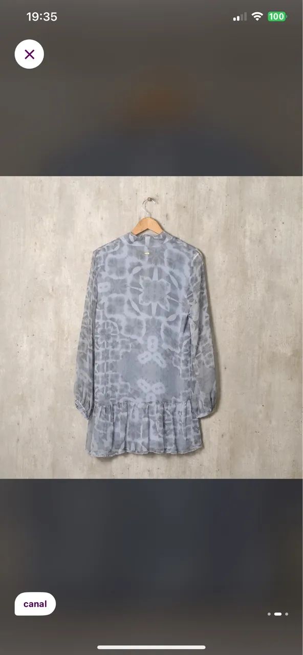Vestido Azul abstrato  - Foto 2