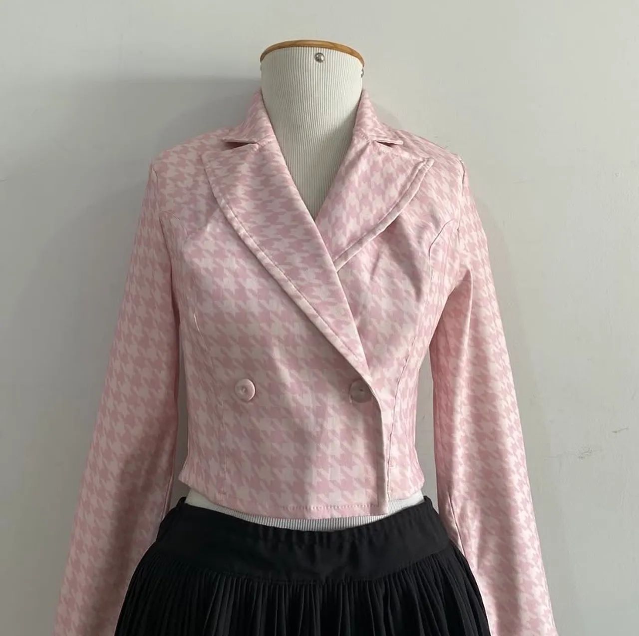 Blazer Cropped rosa - Foto 2