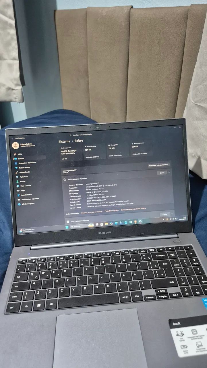 Notebook Samsung 12GB RAM + 224GB | Celeron | Windows 11 - Foto 3