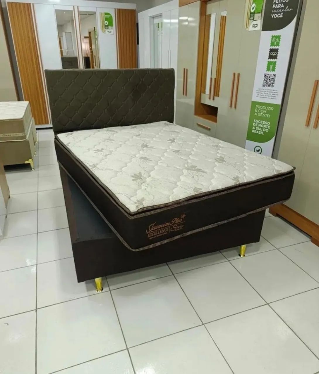 Cama casal com pillow _ Molas ensacadas  - Foto 3