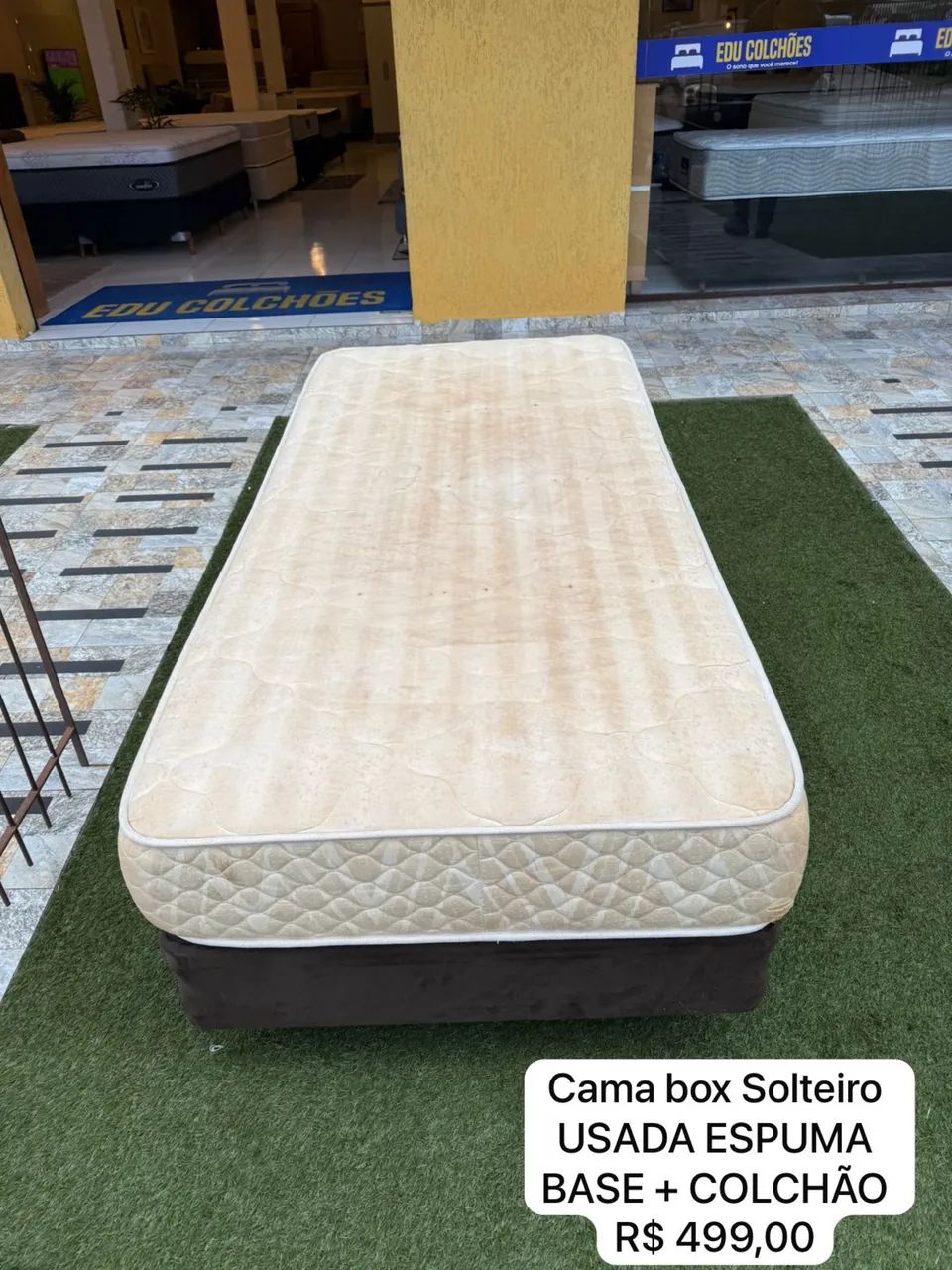 Cama box Solteiro USADA ESPUMA - ENTREGAMOS  - Foto 2