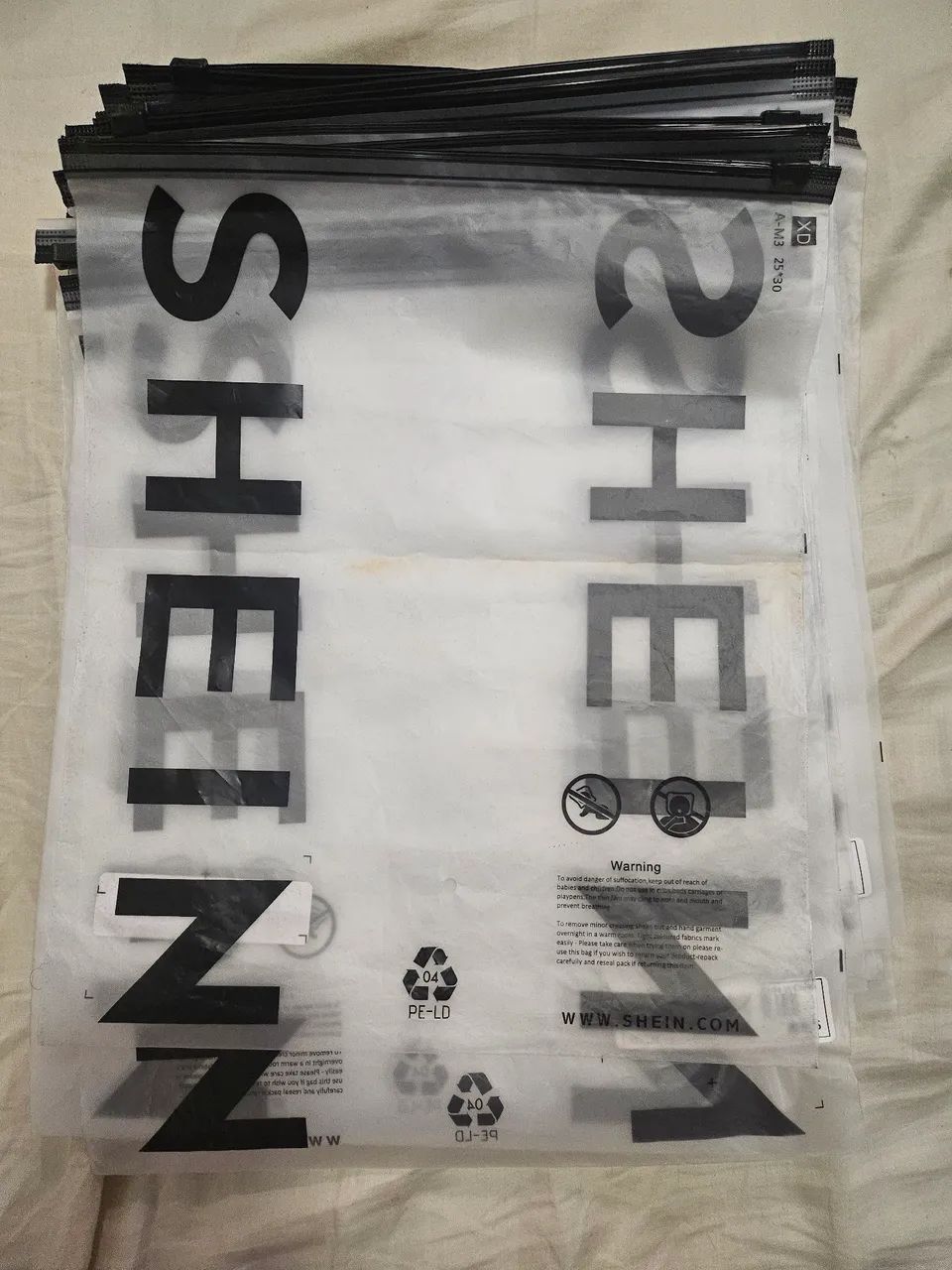 Zíper lock saco Shein pequeno  ( 20 unidades)