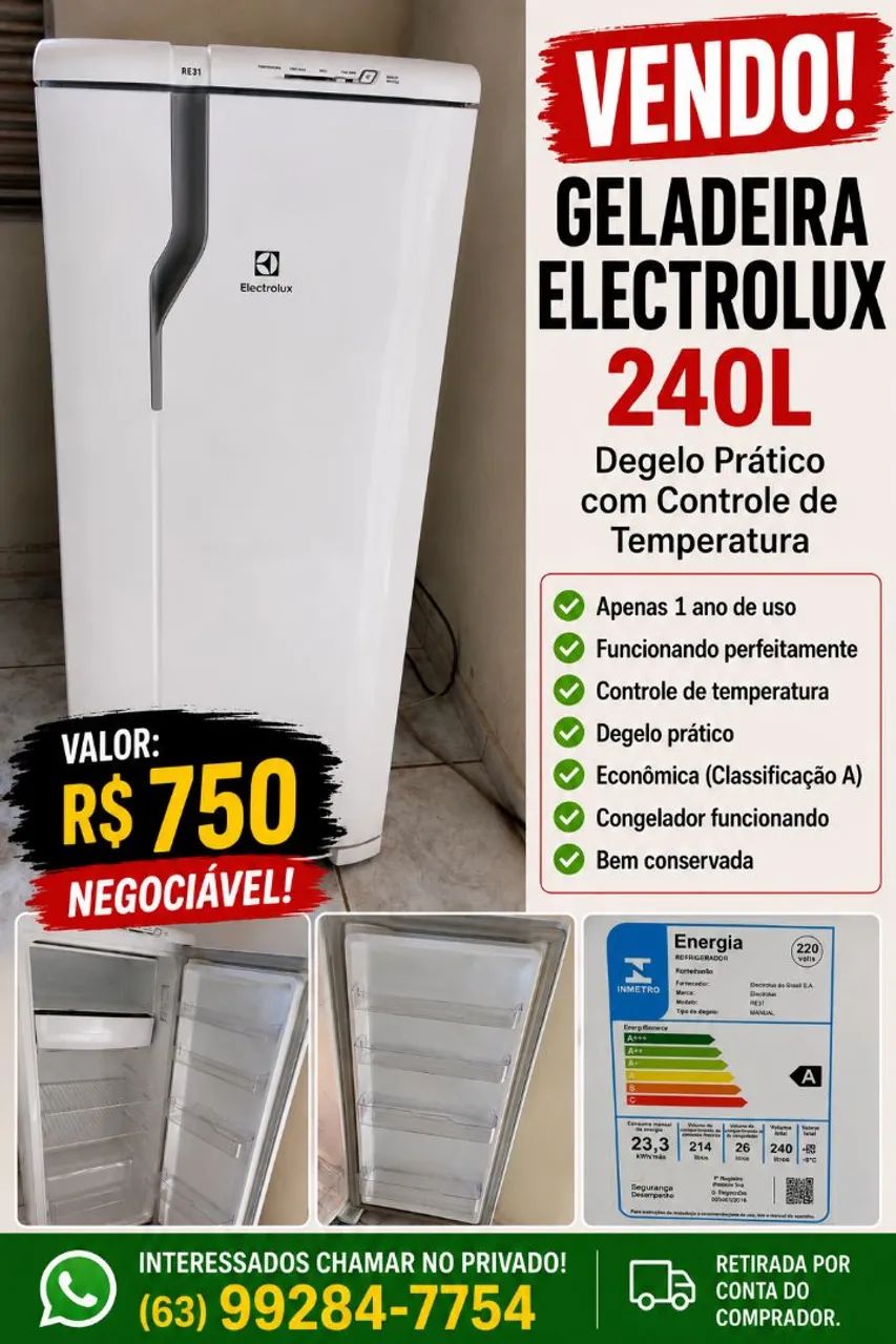 Electrolux 240L Semi Nova