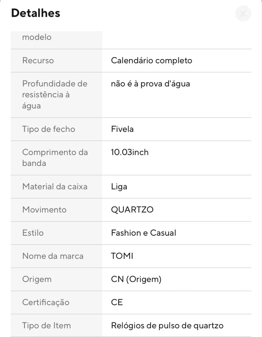 Relógio Tomi Novo - Foto 5