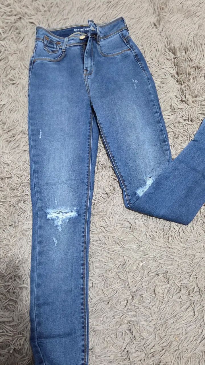 Cal ça Feminina Denim Zero 34 - Foto 2