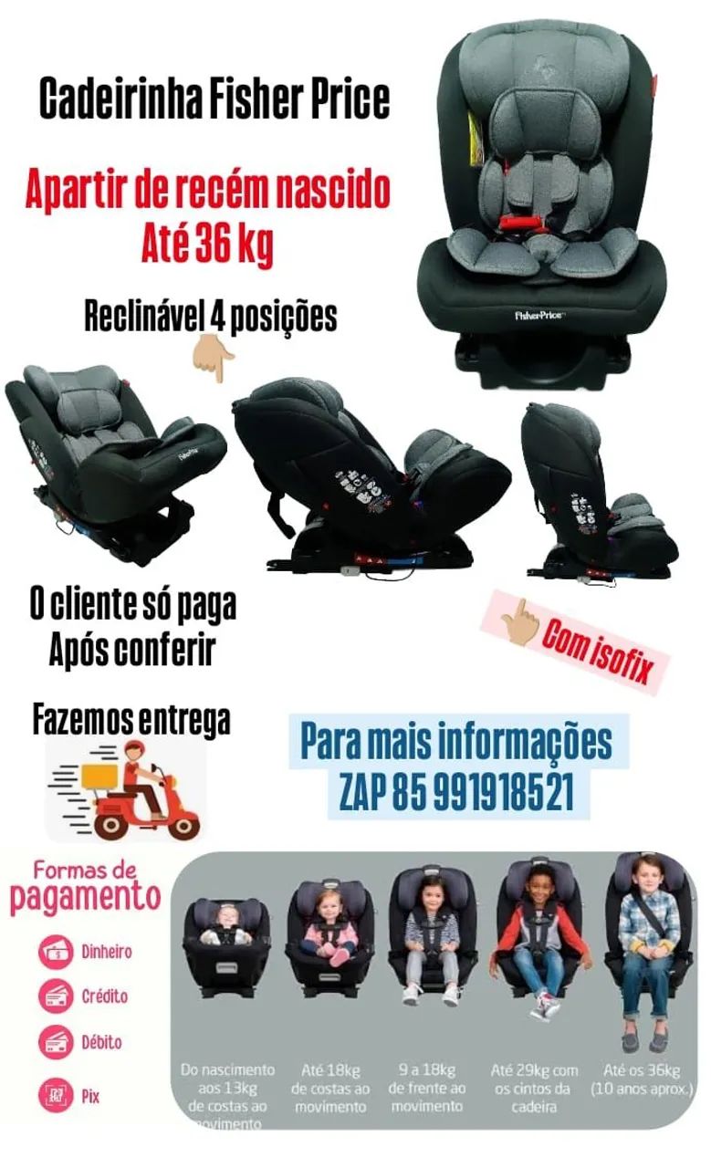 Cadeira para carro infantil 
