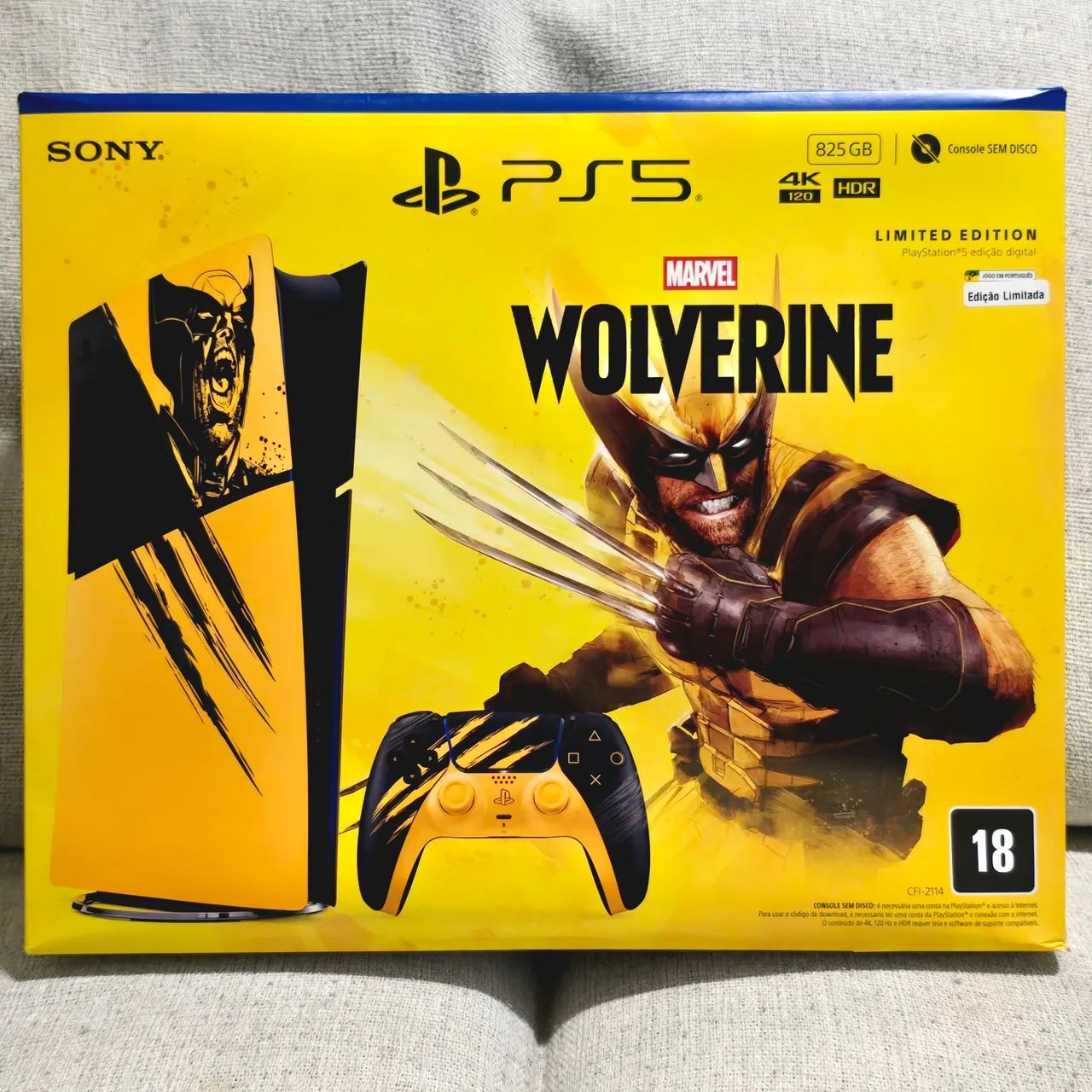 PS5 Slim Wolverine Edição Limitada Lacrado