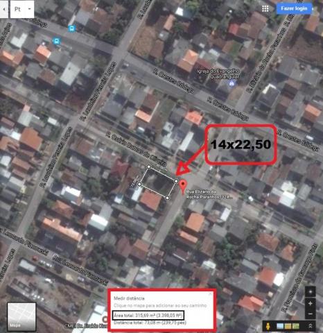 Terreno residencial com 315m², (14x22,5), rua elizário da rocha paranhos, pinheirinho. - Foto 3