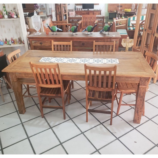 Mesa Pé Diamante De Demolição Com Azulejo - Foto 4
