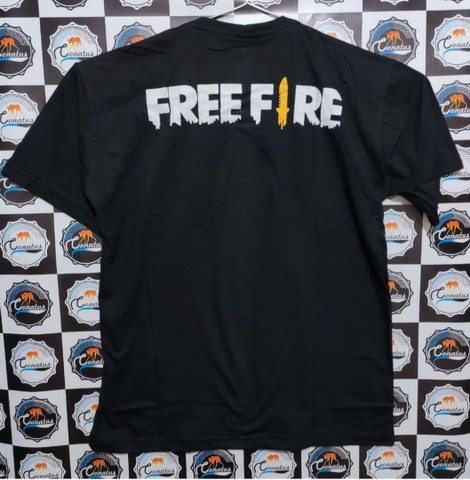 camiseta free fire logo ,faca ,personalizada com seu nome