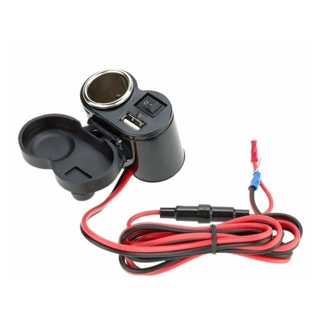 Tomada Usb P/ Moto Carregador Celular Acendedo Cigarro - Foto 3