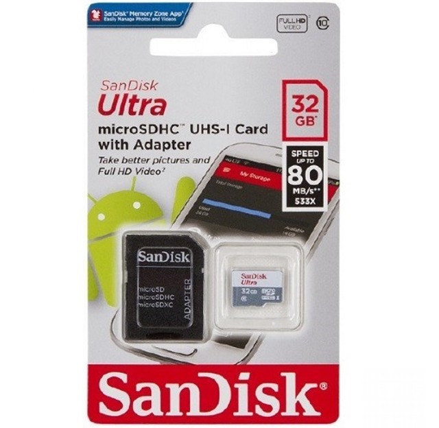 Cartão Memória Sandisk Ultra 32gb 100mb/s Classe 10 Microsd - Foto 2