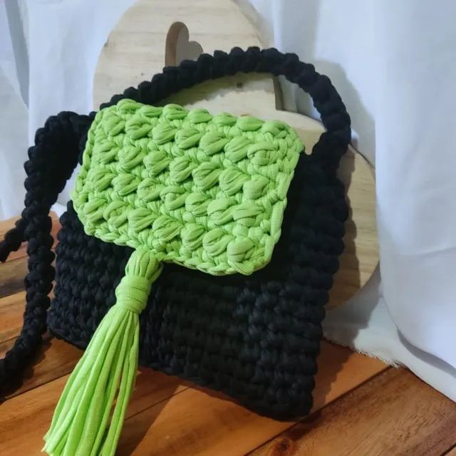 Bolsas em crochê 50,00 ateliê kairos  - Foto 5