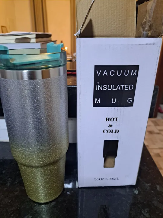 Caneca Térmica de Aço Inox com Glitter - 30oz