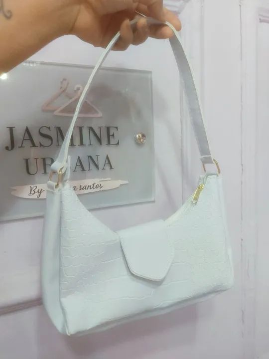 Bolsa baguete branca