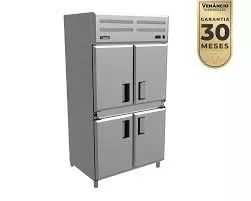 Geladeira comercial Venancio em aço inox 4 portas * Cesar