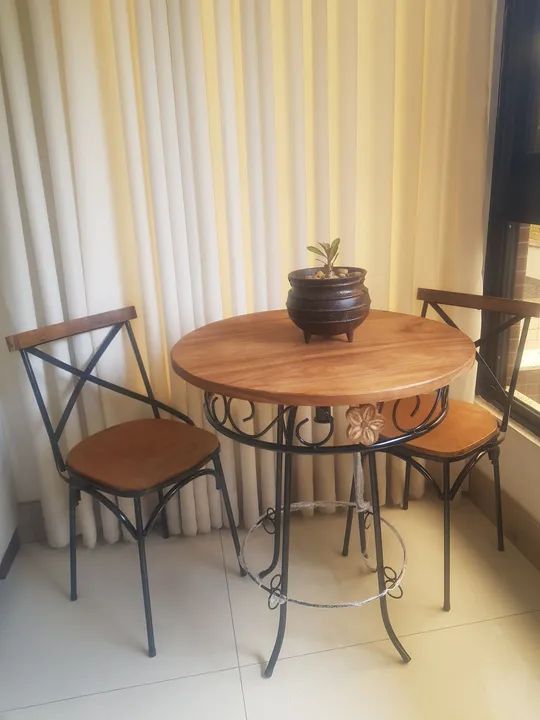 Jogo de mesa com 2 cadeiras Vintage X  - Foto 4