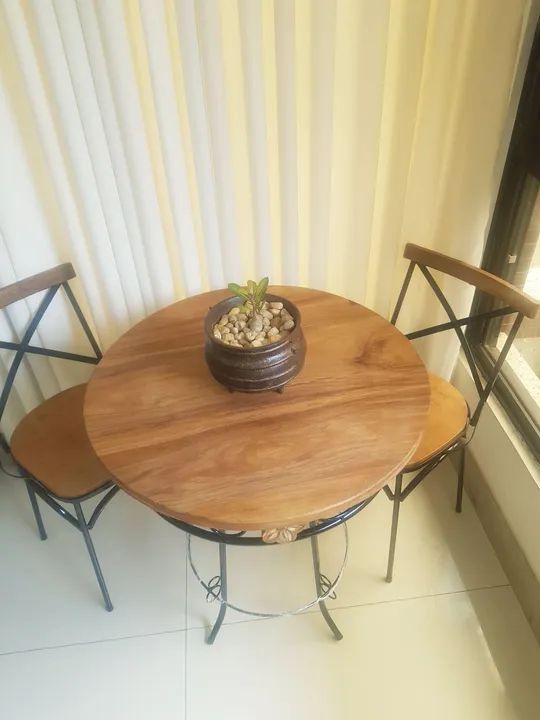 Jogo de mesa com 2 cadeiras Vintage X  - Foto 5