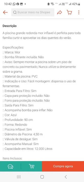 Piscina Inflável Infantil MOR - Foto 5