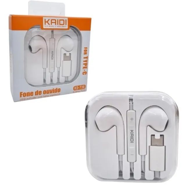 Fone de Ouvido Estéreo Kaidi Com Saida Tipo C