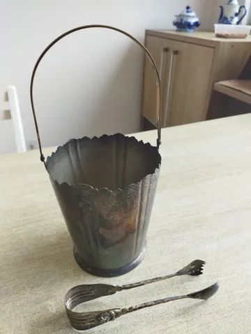 Jarra de suco e balde de gelo em prata 90 - Foto 3